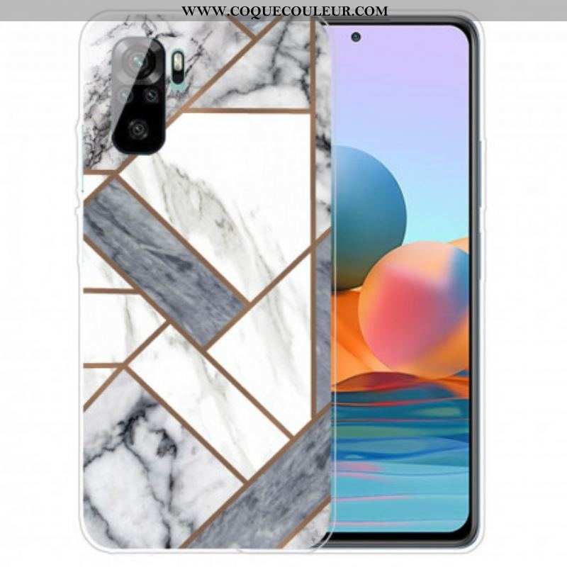 Coque Xiaomi Redmi Note 10/10S/Poco M5s Marbre Géométrie Intense