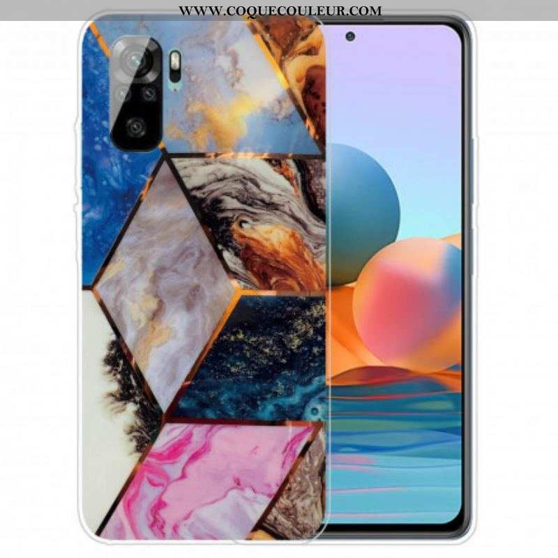 Coque Xiaomi Redmi Note 10/10S/Poco M5s Marbre Géométrie Intense