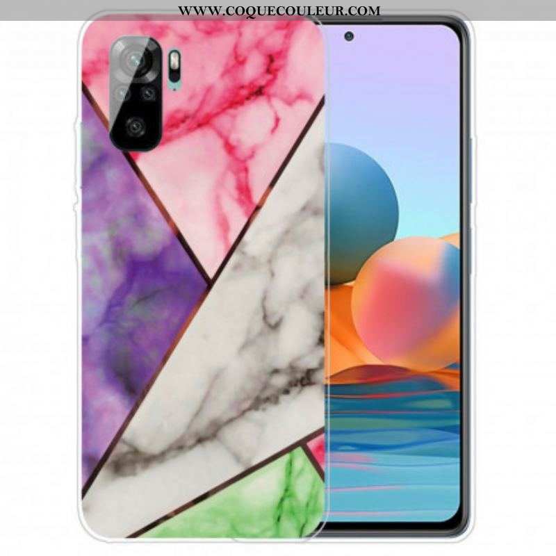 Coque Xiaomi Redmi Note 10/10S/Poco M5s Marbre Géométrie Intense