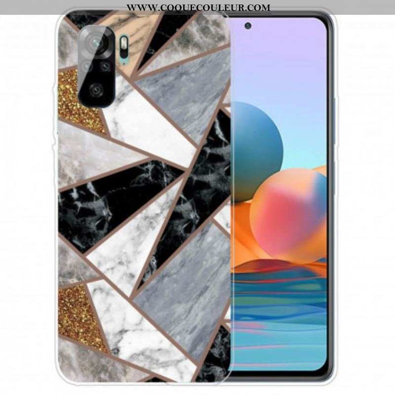 Coque Xiaomi Redmi Note 10/10S/Poco M5s Marbre Géométrie Intense