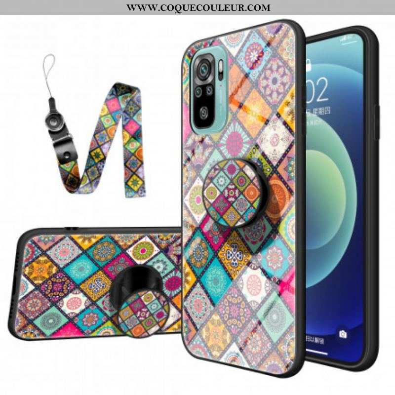 Coque Xiaomi Redmi Note 10/10S/Poco M5s Support Magnétique Patchwork