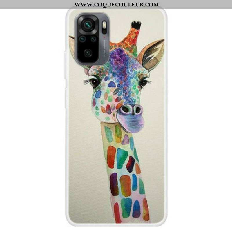 Coque Xiaomi Redmi Note 10/10S/Poco M5s Girafe Colorée