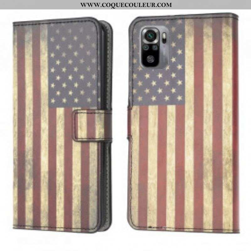 Housse Xiaomi Redmi Note 10/10S/Poco M5s Drapeau Américain