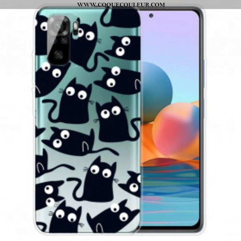 Coque Xiaomi Redmi Note 10/10S/Poco M5s Multiples Chats Noirs