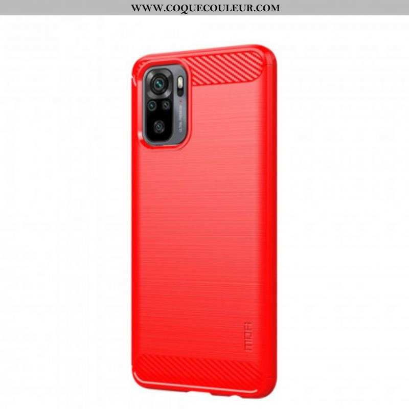 Coque Xiaomi Redmi Note 10/10S/Poco M5s Fibre Carbone Brossée Mofi