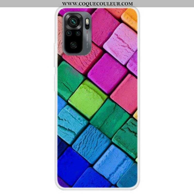 Coque Xiaomi Redmi Note 10/10S/Poco M5s Cubes Colorés