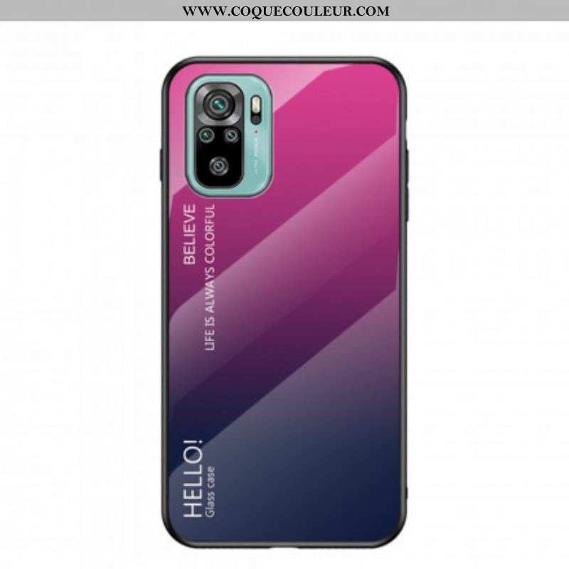 Coque Xiaomi Redmi Note 10/10S/Poco M5s Verre Trempé Hello