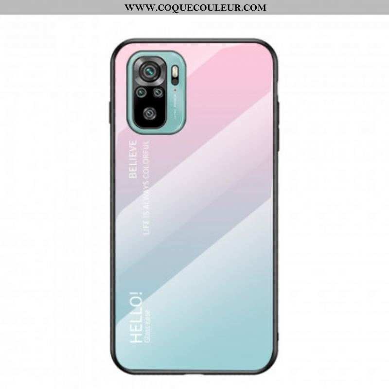 Coque Xiaomi Redmi Note 10/10S/Poco M5s Verre Trempé Hello