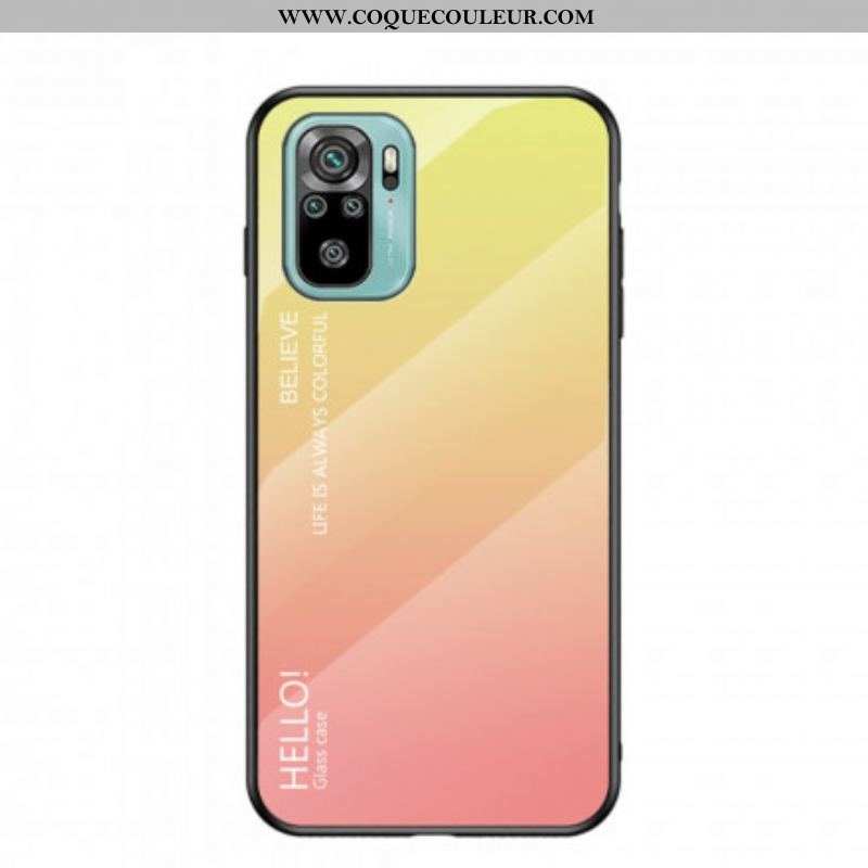 Coque Xiaomi Redmi Note 10/10S/Poco M5s Verre Trempé Hello