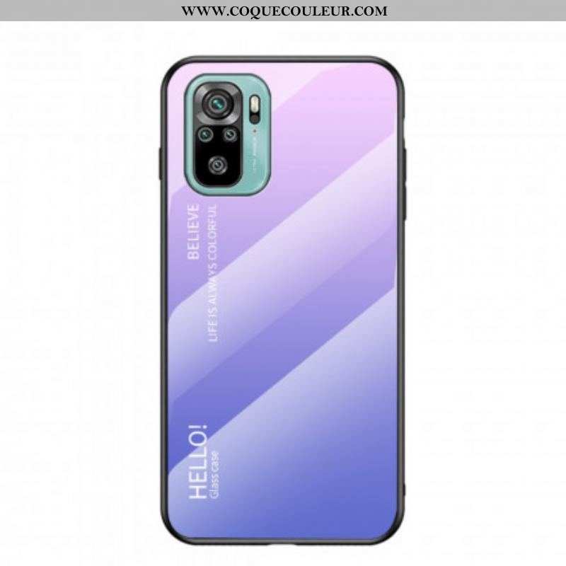 Coque Xiaomi Redmi Note 10/10S/Poco M5s Verre Trempé Hello