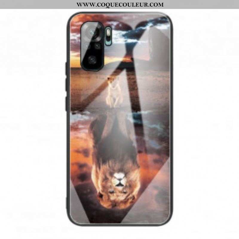 Coque Xiaomi Redmi Note 10/10S/Poco M5s Verre Trempé Rêve de Lionceau