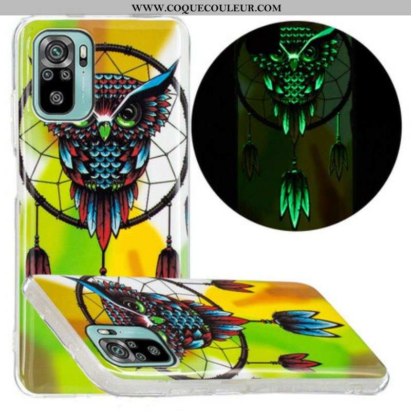 Coque Xiaomi Redmi Note 10/10S/Poco M5s Attrape Rêves Hibou Fluorescente