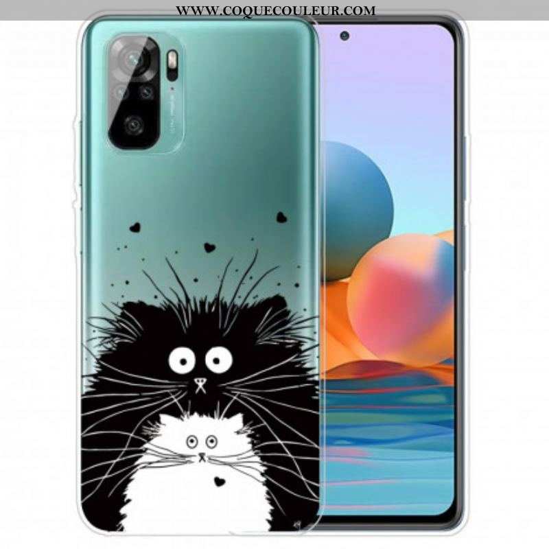 Coque Xiaomi Redmi Note 10/10S/Poco M5s Regarde les Chats