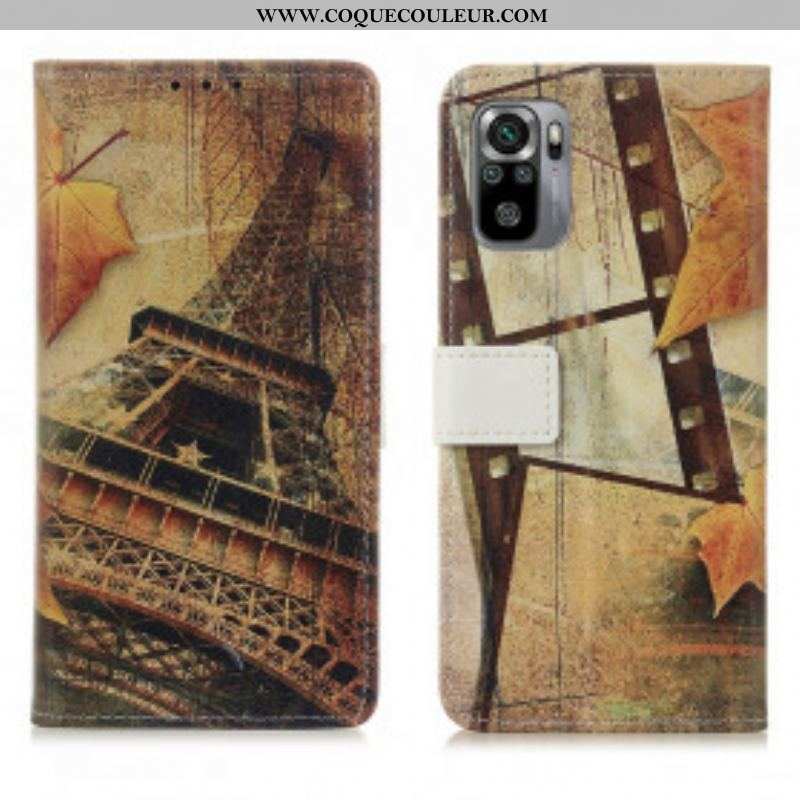 Housse Xiaomi Redmi Note 10/10S/Poco M5s Tour Eiffel En Automne