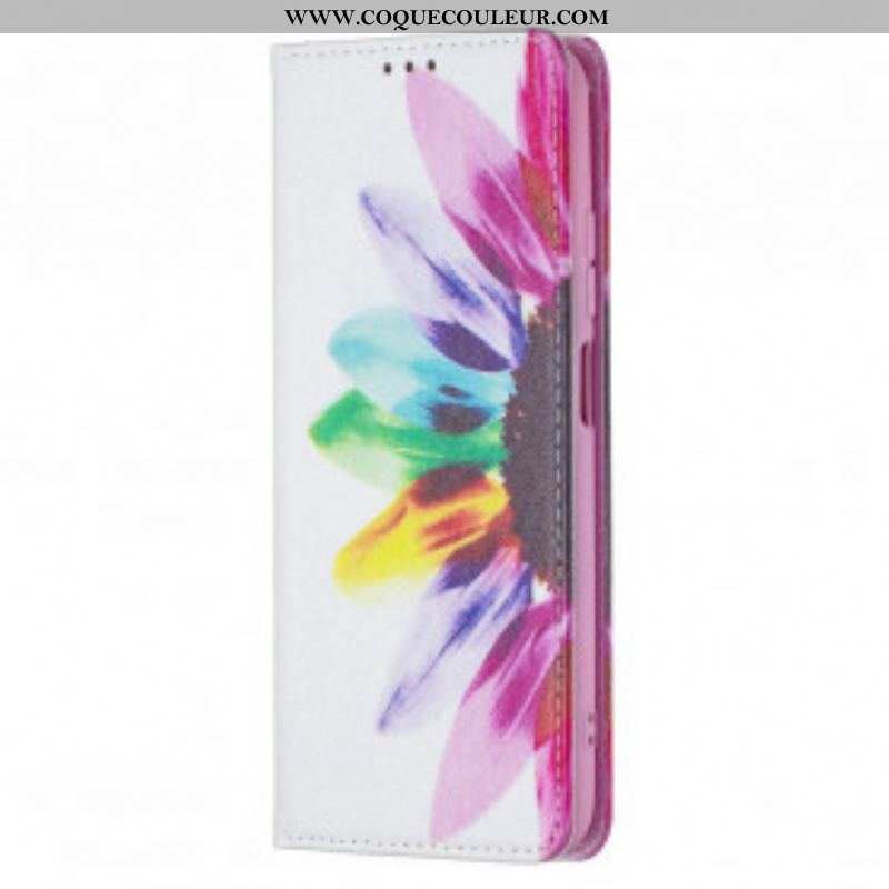 Flip Cover Xiaomi Redmi Note 10/10S/Poco M5s Fleur Aquarelle