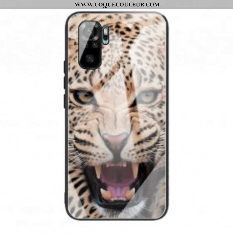 Coque Xiaomi Redmi Note 10/10S/Poco M5s Verre Trempé Léopard