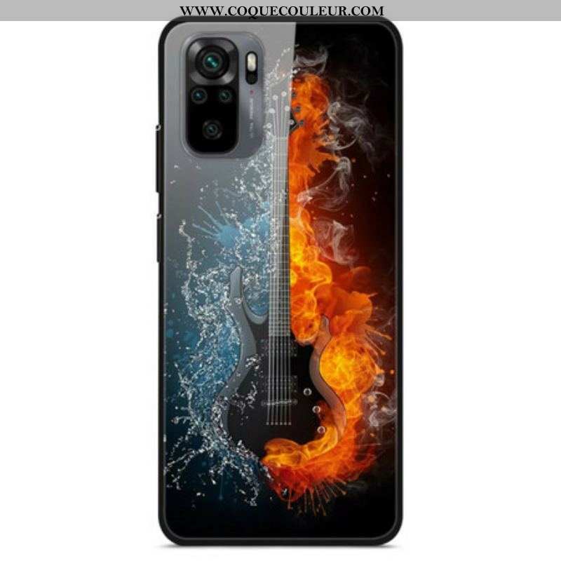 Coque Xiaomi Redmi Note 10/10S/Poco M5s Verre Trempé Guitare