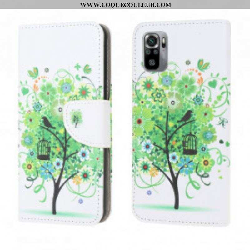 Housse Xiaomi Redmi Note 10/10S/Poco M5s Arbre Vert