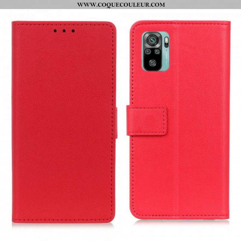 Housse Xiaomi Redmi Note 10/10S/Poco M5s Simili Cuir Classique