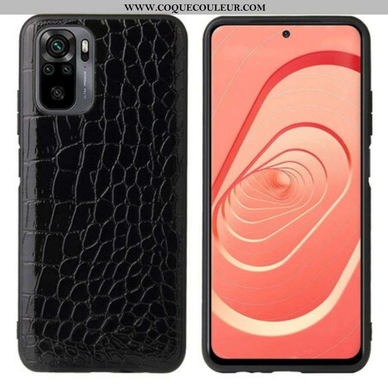 Coque Xiaomi Redmi Note 10/10S/Poco M5s Effet Peau de Crocodile