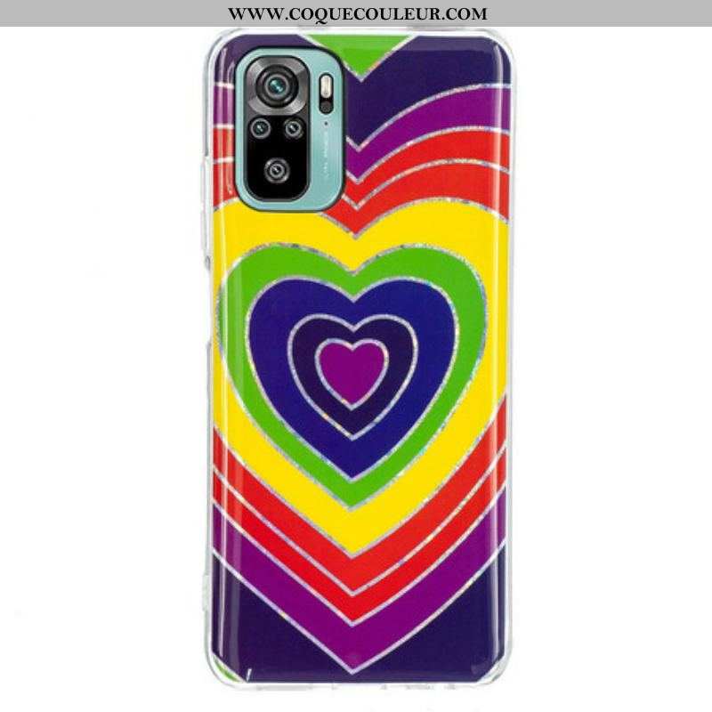 Coque Xiaomi Redmi Note 10/10S/Poco M5s Coeur Psychédélique