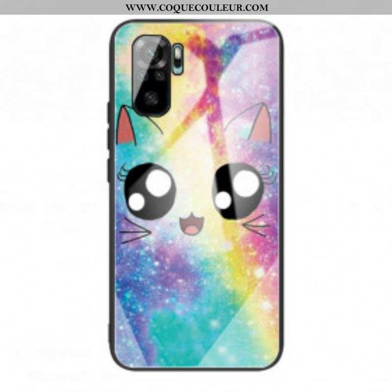 Coque Xiaomi Redmi Note 10/10S/Poco M5s Verre Trempé Chat