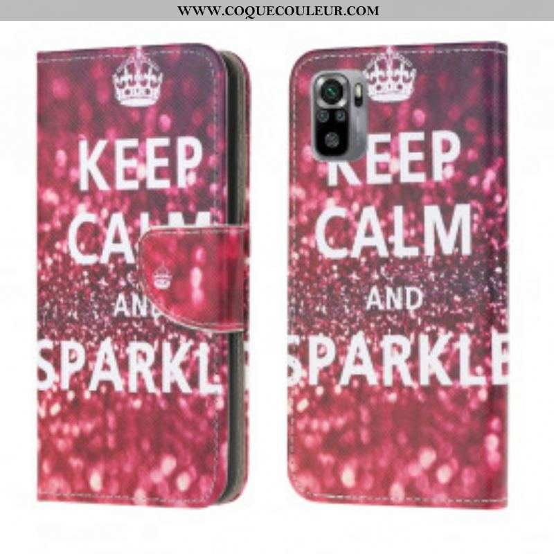 Housse Xiaomi Redmi Note 10/10S/Poco M5s Keep Calm and Sparkle