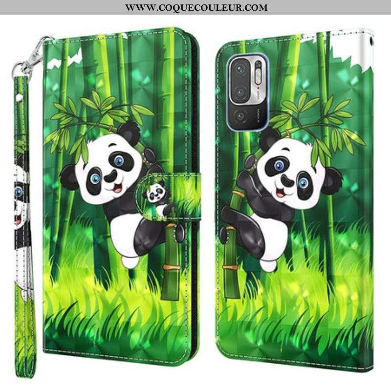 Housse Xiaomi Redmi Note 10 5G / Poco M3 Pro 5G Panda et Bambou