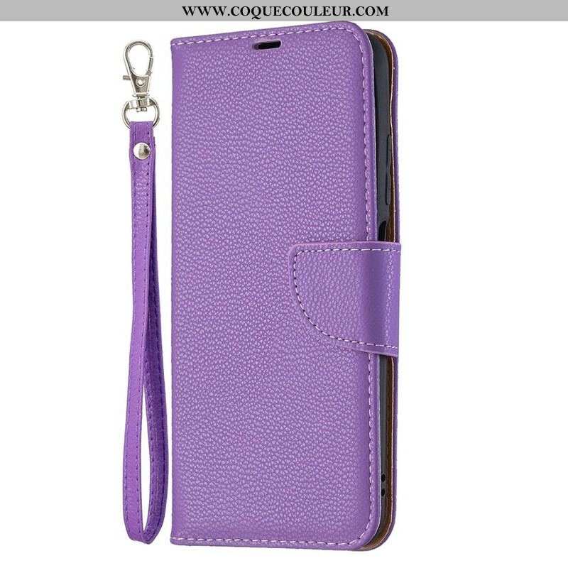 Housse Xiaomi Redmi Note 10 5G / Poco M3 Pro 5G Litchi Rabat Oblique