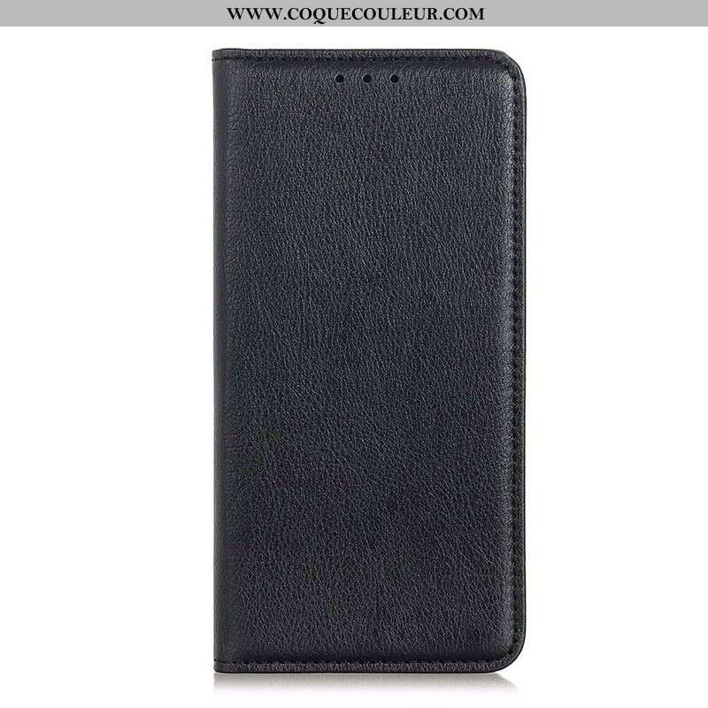 Flip Cover Xiaomi Redmi Note 10 5G / Poco M3 Pro 5G Cuir Litchi Fendu Texture