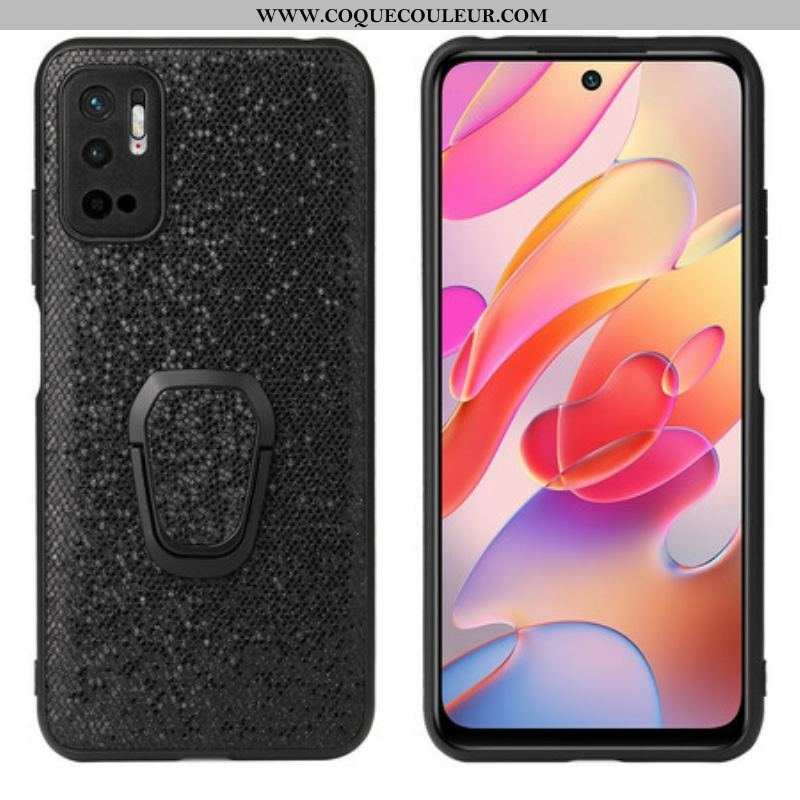 Coque Xiaomi Redmi Note 10 5G / Poco M3 Pro 5G Paillettes Anneau-Support