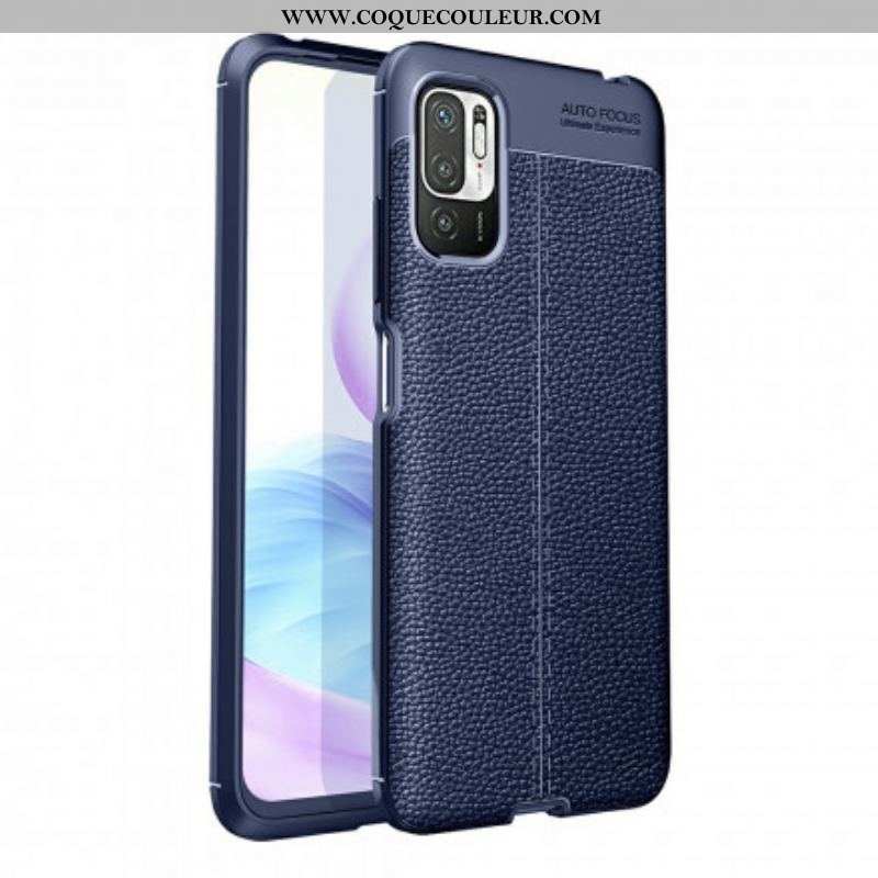 Coque Xiaomi Redmi Note 10 5G / Poco M3 Pro 5G Effet Cuir Litchi Double line