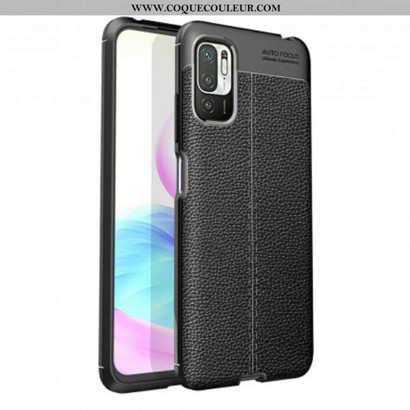 Coque Xiaomi Redmi Note 10 5G / Poco M3 Pro 5G Effet Cuir Litchi Double line