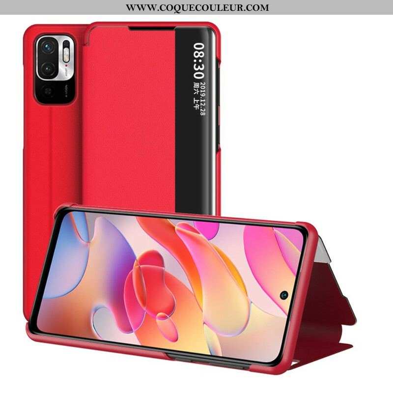 View Cover Xiaomi Redmi Note 10 5G / Poco M3 Pro 5G Effet Cuir Texturé