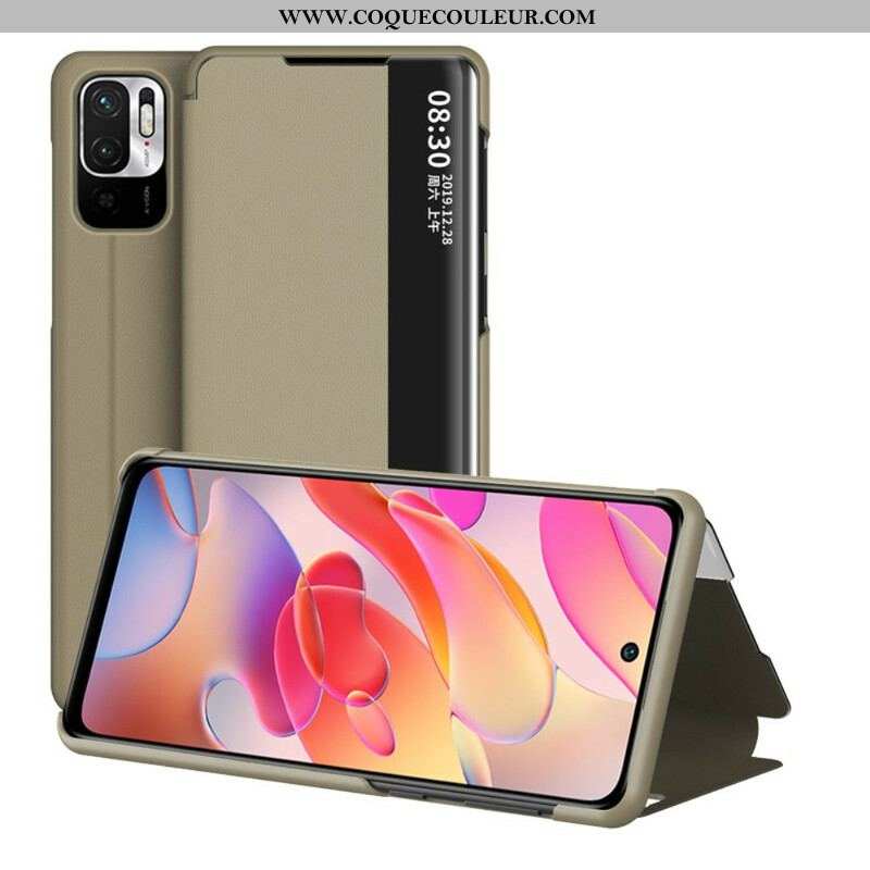 View Cover Xiaomi Redmi Note 10 5G / Poco M3 Pro 5G Effet Cuir Texturé