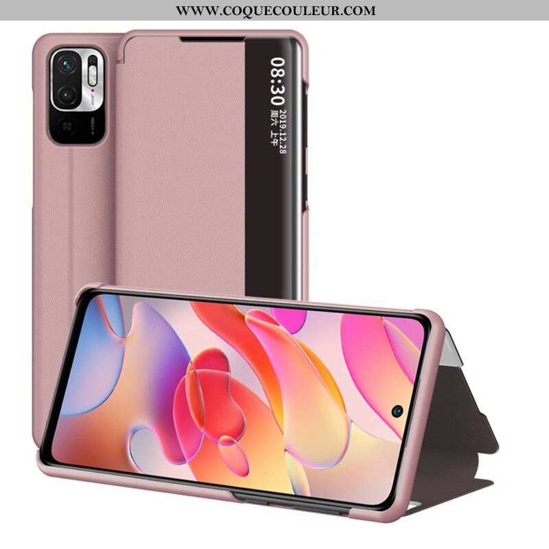 View Cover Xiaomi Redmi Note 10 5G / Poco M3 Pro 5G Effet Cuir Texturé