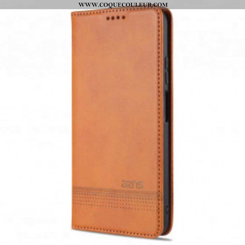 Flip Cover Xiaomi Redmi Note 10 Pro Style Cuir AZNS