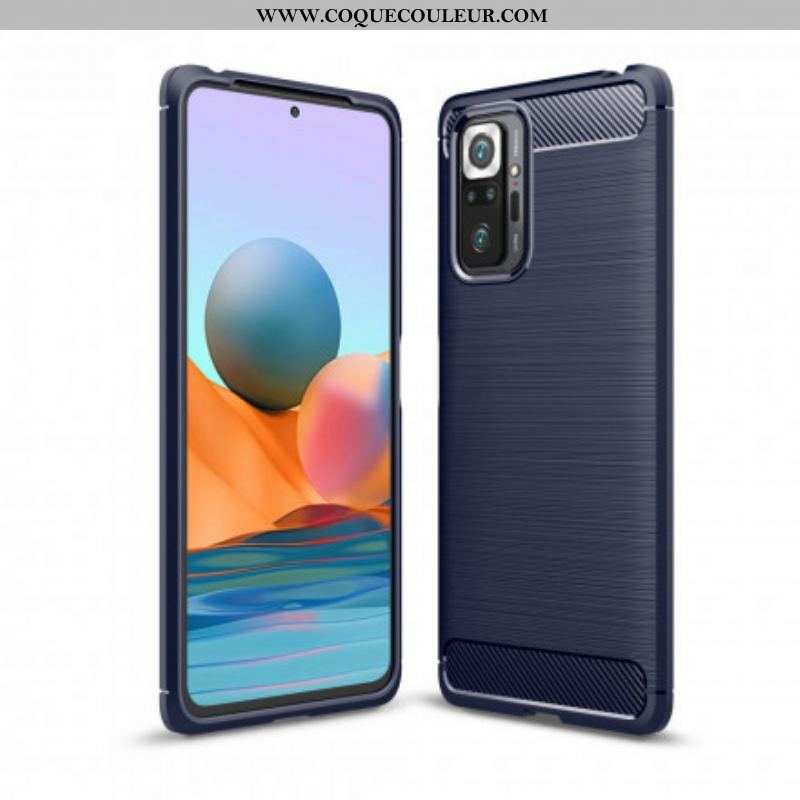 Coque Xiaomi Redmi Note 10 Pro Fibre Carbone Brossée