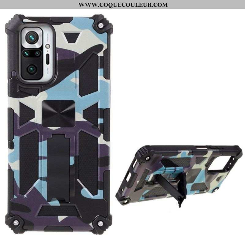 Coque Xiaomi Redmi Note 10 Pro Camouflage Support Amovible
