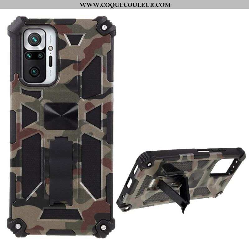 Coque Xiaomi Redmi Note 10 Pro Camouflage Support Amovible