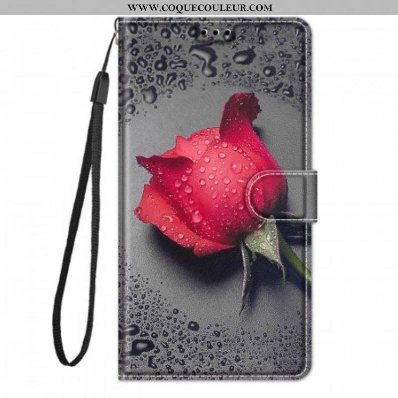 Housse Xiaomi Redmi Note 10 Pro Roses avec Lanière