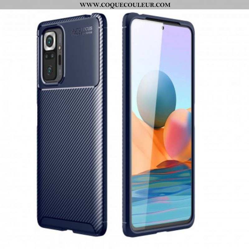 Coque Xiaomi Redmi Note 10 Pro Flexible Texture Fibre Carbone