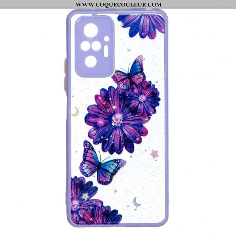 Coque Xiaomi Redmi Note 10 Pro Hybride Papillon Floral