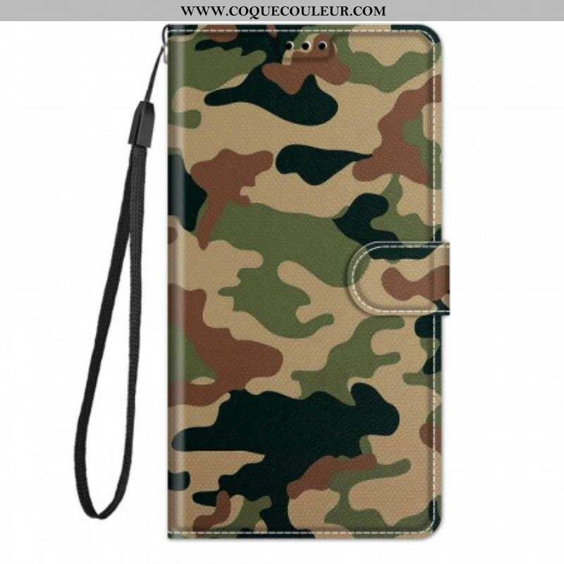 Housse Xiaomi Redmi Note 10 Pro Camouflage Militaire à lanière