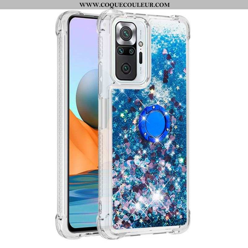 Coque Xiaomi Redmi Note 10 Pro Paillettes avec Anneau-Support