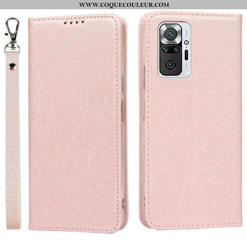 Flip Cover Xiaomi Redmi Note 10 Pro Style Cuir Douceur avec Lanière