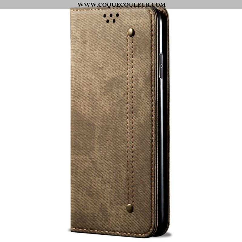 Flip Cover Xiaomi Redmi Note 11 / 11s Tissu Jeans