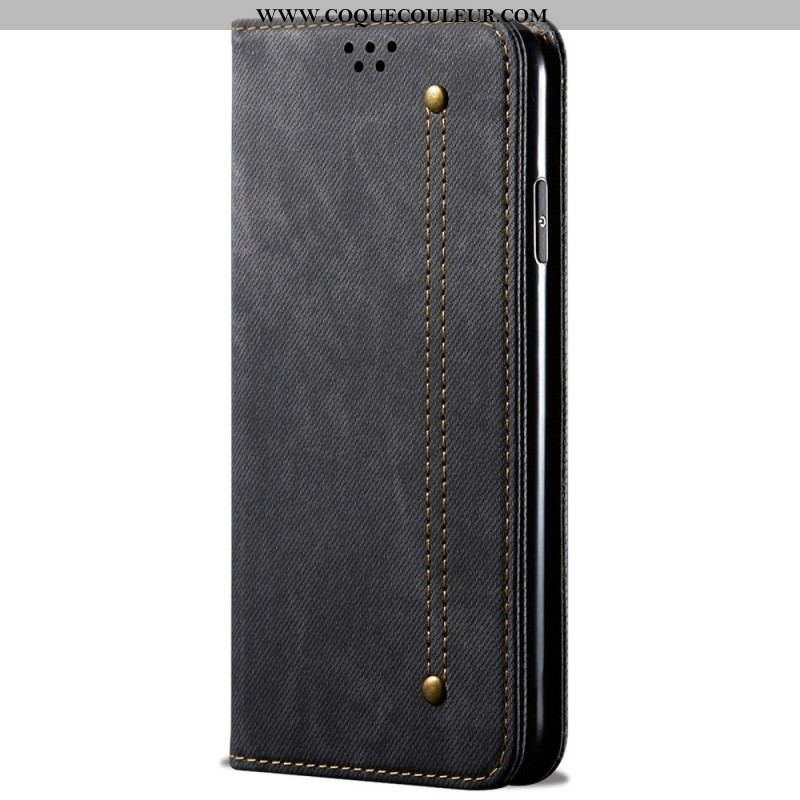 Flip Cover Xiaomi Redmi Note 11 / 11s Tissu Jeans