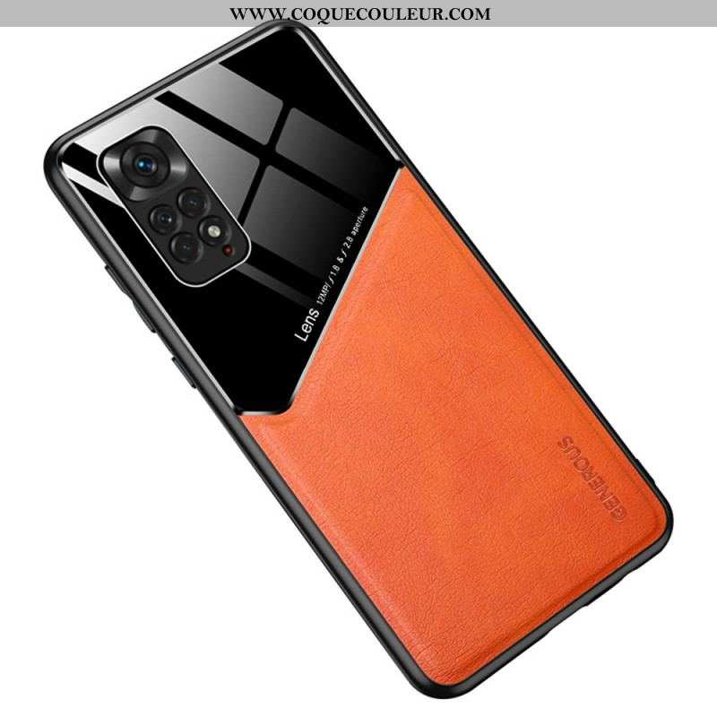 Coque Xiaomi Redmi Note 11 / 11s Effet Cuir Magnétique