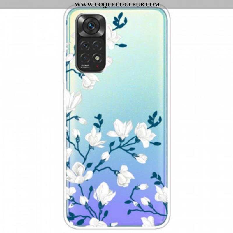 Coque Xiaomi Redmi Note 11 / 11s Fleurs Blanches